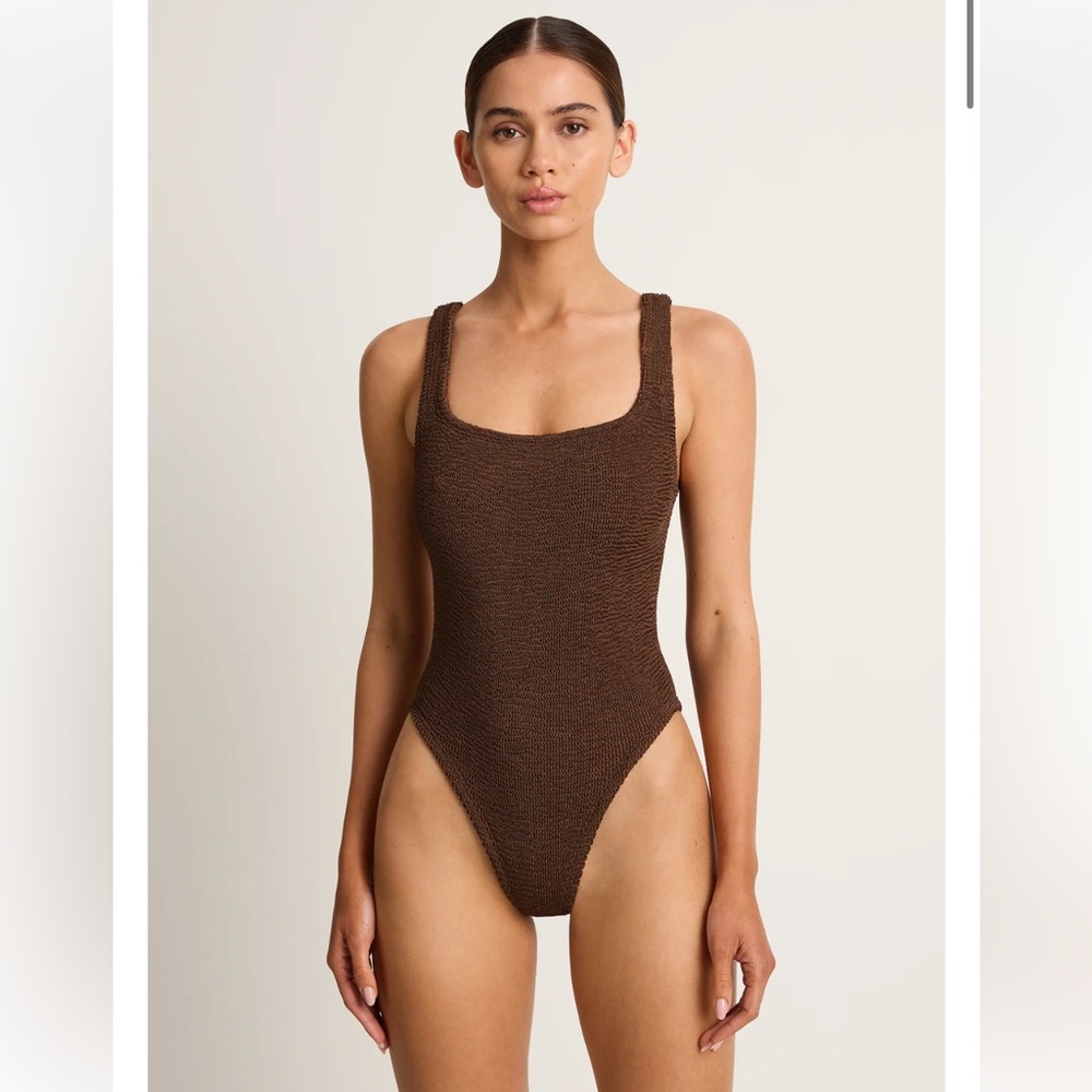 Hunza G Chocolate Textured One Piece